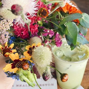 Durango Coffee Company - iced matcha latte + free book to read inside - Coffee & Tea Near Me - Durango, Colorado Durango Coffee Company - iced matcha latte + free book to read inside - Coffee & Tea Near Me - Durango, Colorado