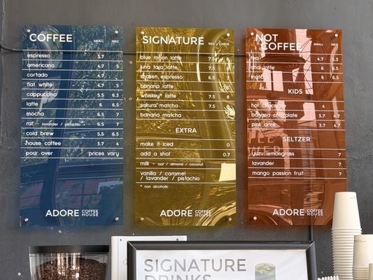 Menu photo 2 Adore Coffee House San Diego, CA