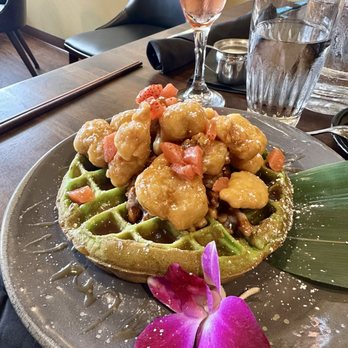 Bar Dojo - Honey walnut shrimp + pandan waffle special - Asian Fusion Near Me - Edmonds, Washington