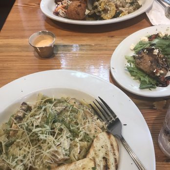 Jonah's Fish & Grits - Chicken pesto pasta, fried green tomatoes, and pecan crusted trout - Seafood Near Me - Thomasville, Georgia