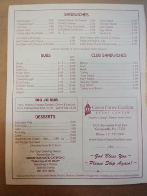 Menu photo 1 Mountain Gate Family Restaurant Thurmont, MD Menu photo 1 Mountain Gate Family Restaurant Thurmont, MD