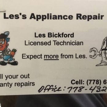 Les's Appliance Repair - Business card - Appliances & Repair Near Me Les's Appliance Repair - Business card - Appliances & Repair Near Me