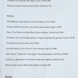 The Green House Restaurant - Wine Menu 7/19/21