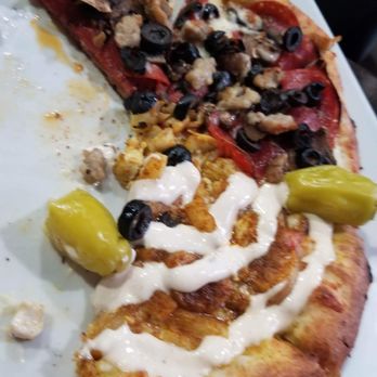 Kraving Kebab Pizza - What he couldn't finish of the Swiss and Comb.. Pizza - Pizza Near Me - Turlock, California