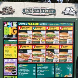 Burger Street - Drive thru menu