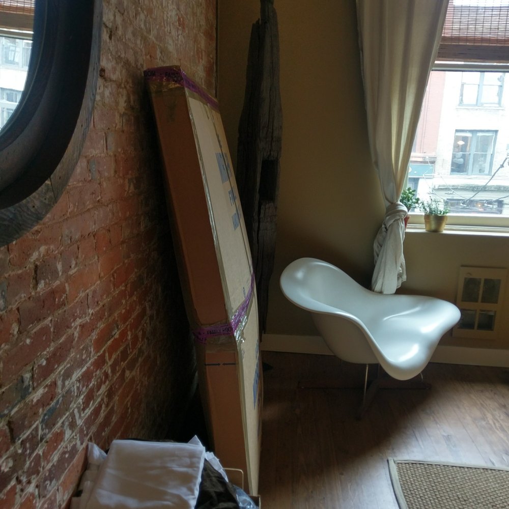 Rainier Overseas Movers - Bent art before it even leaves Seattle and the chaise that was broken before even leaving the house. - Movers Near Me - Newcastle, Washington Rainier Overseas Movers - Bent art before it even leaves Seattle and the chaise that was broken before even leaving the house. - Movers Near Me - Newcastle, Washington
