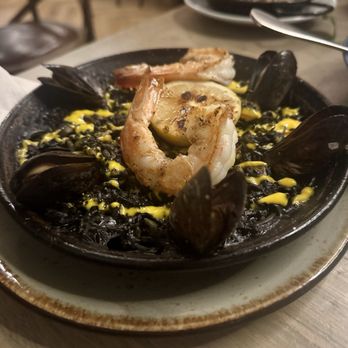 Bota - Squid Ink paella personal pan size - Spanish Near Me - San Francisco, California Bota - Squid Ink paella personal pan size - Spanish Near Me - San Francisco, California