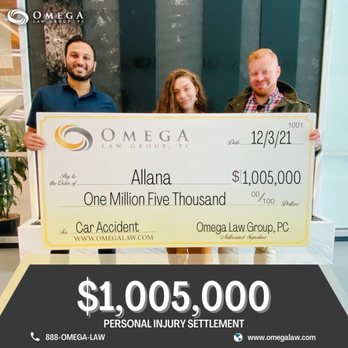 Omega Law Group Accident & Injury Attorneys - Our Car Accident Lawyer obtained a $1,005,000 settlement for a client injured in a car accident. - Personal Injury Law Near Me - San Diego, California