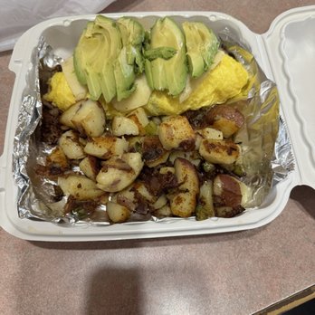 Foothills Cafe - Meat omelette, add avocado with country potatoes. - Breakfast & Brunch Near Me - Sonora, California
