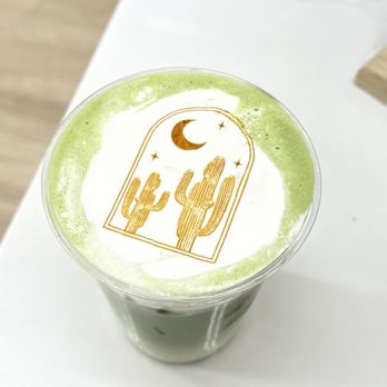 Bright Side Cafe - iced matcha latte with cream top . love this place will definitely come again - Coffee & Tea Near Me - Scottsdale, Arizona