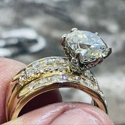Collections Clothing Boutique - 3 Carat 100% natural mined diamond set in a custom head with diamond prongs