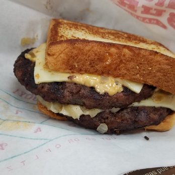 Frontier Burger - Patty melt looks messy but was delicious - Burgers Near Me - San Antonio, Texas Frontier Burger - Patty melt looks messy but was delicious - Burgers Near Me - San Antonio, Texas