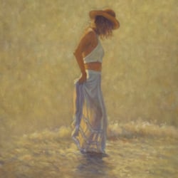 Roux & Cyr International Fine Art - Sunset Stroll 20x16" Oil Artist Susan Roux
