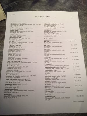 Menu photo 8 Binga's Wingas Yarmouth, ME Menu photo 8 Binga's Wingas Yarmouth, ME
