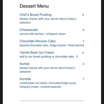 TWO60 Kitchen + Bar - Dessert menu - New American Near Me - Fairfield, California TWO60 Kitchen + Bar - Dessert menu - New American Near Me - Fairfield, California