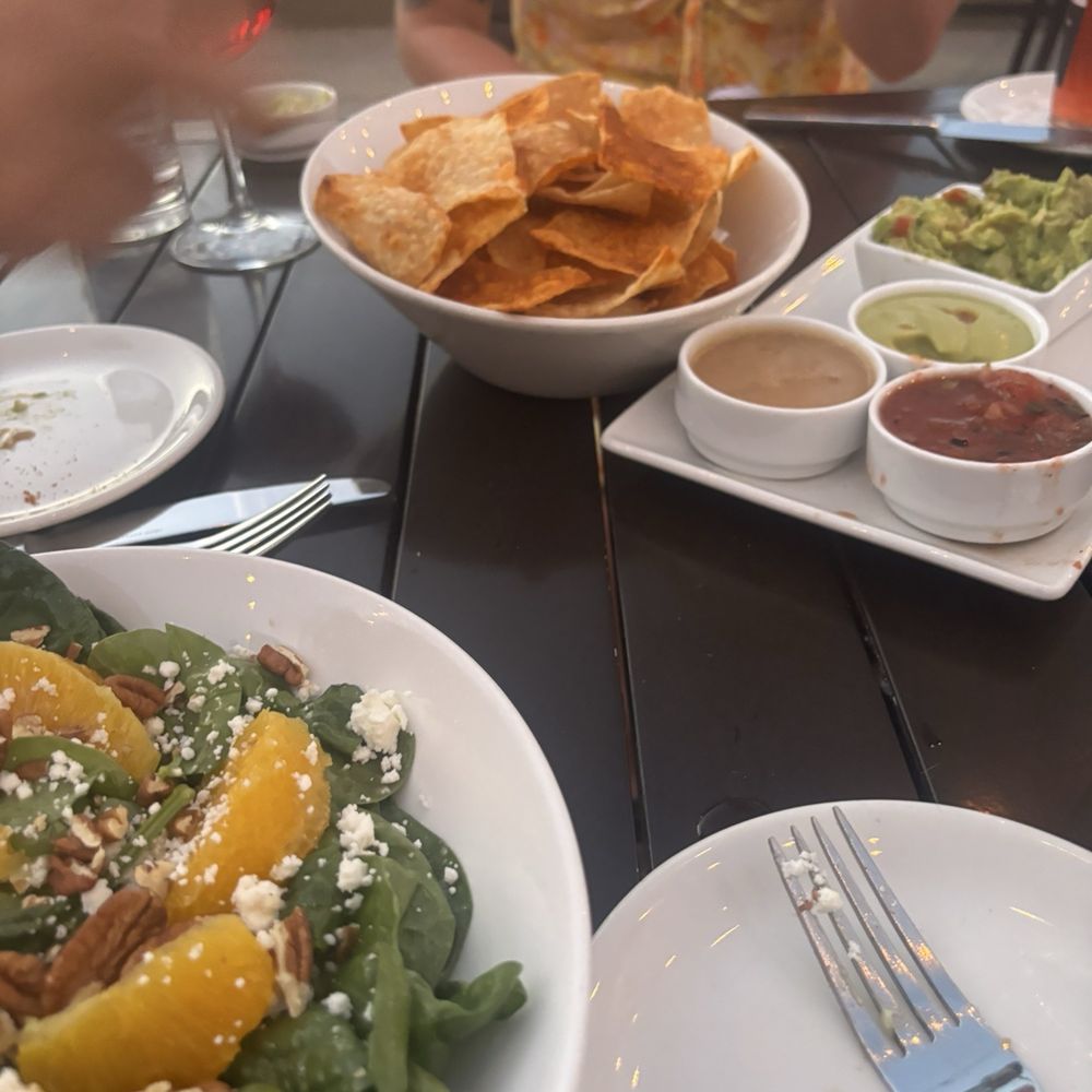 Epazote Kitchen & Cocktails - Delicious spinach salad and chips and salsa - New American Near Me - Tucson, Arizona Epazote Kitchen & Cocktails - Delicious spinach salad and chips and salsa - New American Near Me - Tucson, Arizona