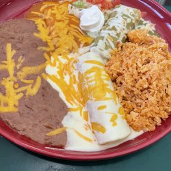 Corona Village - Lunch special - 3 different enchiladas, rice and beans also delicious!