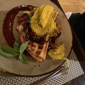 Elliott's On Linden - Stuffed Chicken & Waffles - New American Near Me - Pinehurst, North Carolina Elliott's On Linden - Stuffed Chicken & Waffles - New American Near Me - Pinehurst, North Carolina