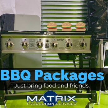 Matrix Production Services - BBQ Packages now available at Matrix Production Services! - Party Supplies Near Me - Vancouver, British Columbia Matrix Production Services - BBQ Packages now available at Matrix Production Services! - Party Supplies Near Me - Vancouver, British Columbia