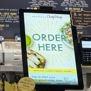 Original ChopShop - The kiosk where you have to do all the work to place your order. - New American Near Me - Tempe, Arizona