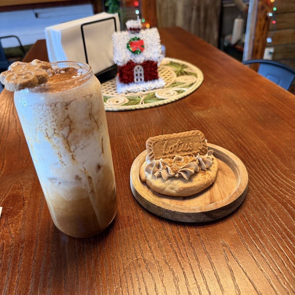 Tiki Java Jax - Gingerbread latte and biscoff cookie - Coffee & Tea Near Me - Jacksonville, Florida Tiki Java Jax - Gingerbread latte and biscoff cookie - Coffee & Tea Near Me - Jacksonville, Florida