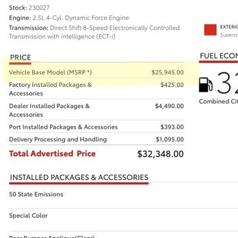 Berge Toyota - MSRP advertised online price - Car Dealers Near Me - Mesa, Arizona