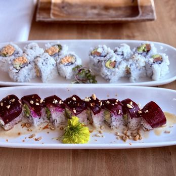 Shizen - Colonel's pipe, spicy tofuna roll and philadelphia roll - Sushi Bars Near Me - San Francisco, California Shizen - Colonel's pipe, spicy tofuna roll and philadelphia roll - Sushi Bars Near Me - San Francisco, California