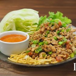 Bangkok West - Fresh, zesty, and full of Thai flavors -- our Larb is the perfect balance of spice and crunch.   #BangkokWest #Larb #ThaiFoodLovers #