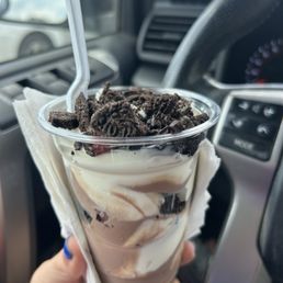 Twist soft serve with Oreos Twist soft serve with Oreos