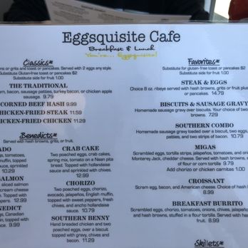 Eggsquisite Cafe - menu - Breakfast & Brunch Near Me - Southlake, Texas