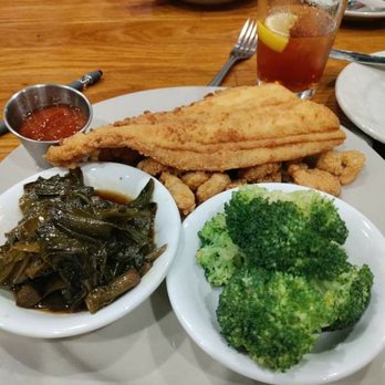 The Sherwood - Flounder & shrimp, collards and broccoli - Sandwiches Near Me - Winston-Salem, North Carolina The Sherwood - Flounder & shrimp, collards and broccoli - Sandwiches Near Me - Winston-Salem, North Carolina