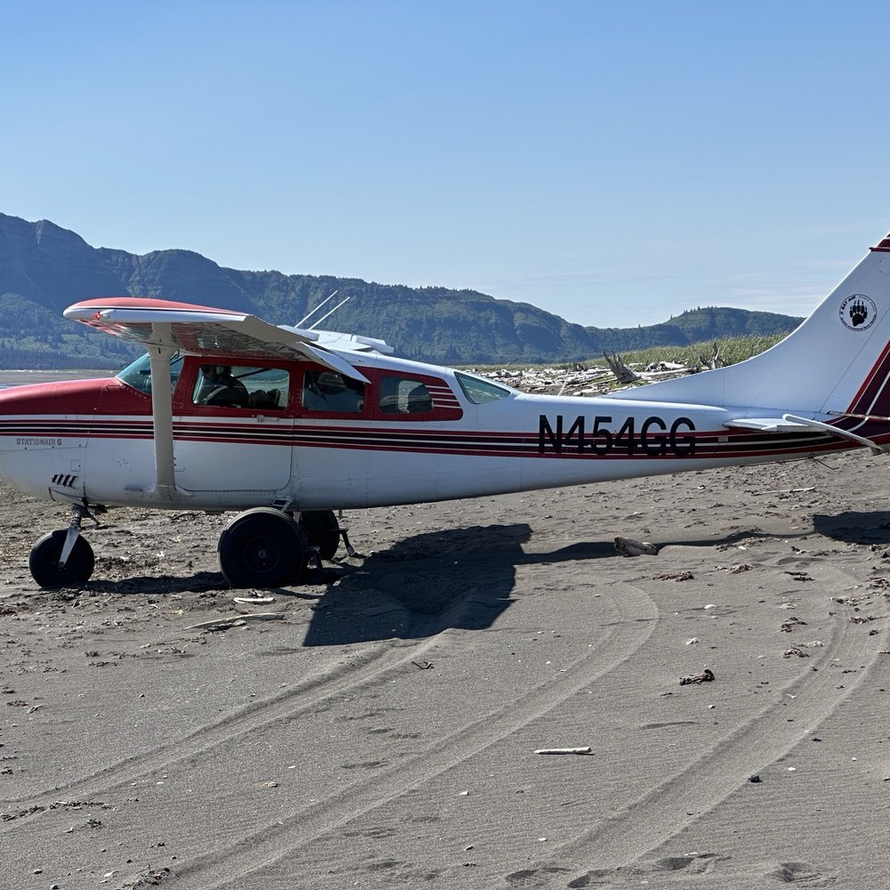 Alaska Bear Adventures - Plane parked on beach - Hiking Near Me - Homer, Alaska Alaska Bear Adventures - Plane parked on beach - Hiking Near Me - Homer, Alaska