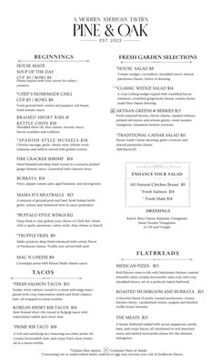 Menu photo 2 Pine & Oak Tavern Orlando, FL Menu photo 2 Pine & Oak Tavern Orlando, FL