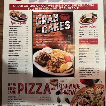 Box Hill Crab Cakes - Menu (08/2023) - Pizza Near Me - Abingdon, Maryland