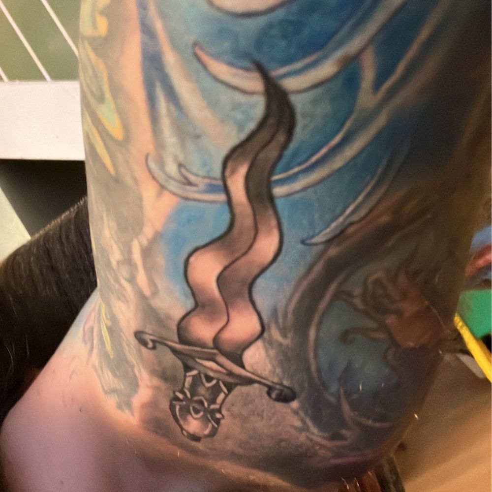 Golden Triangle Art Studio - Small gap filler dagger on my bicep - Tattoo Near Me - Upland, California Golden Triangle Art Studio - Small gap filler dagger on my bicep - Tattoo Near Me - Upland, California