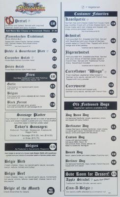 Menu photo 2 Midtown BierGarten Sacramento, CA