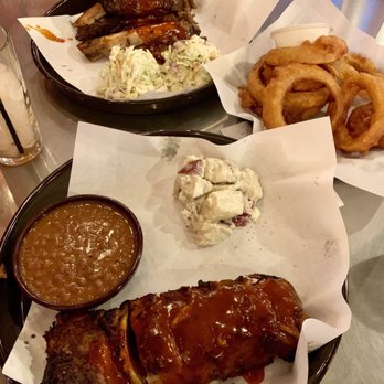 Phil's BBQ - Half baby ribs and 3 pc beefy ribs w/ a side of small onion rings! What a meal - Barbeque Near Me - San Diego, California Phil's BBQ - Half baby ribs and 3 pc beefy ribs w/ a side of small onion rings! What a meal - Barbeque Near Me - San Diego, California