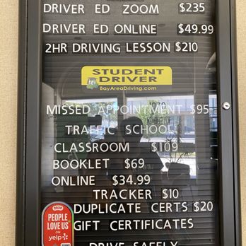 Bay Area Driving School - Pricing - Driving Schools Near Me - Hayward, California