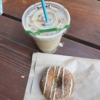 Pegasus Coffee House - Churro donut and vanilla latte - Coffee & Tea Near Me - Bainbridge Island, Washington Pegasus Coffee House - Churro donut and vanilla latte - Coffee & Tea Near Me - Bainbridge Island, Washington