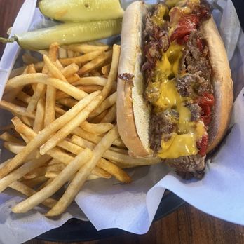 The Grid Bar & Grill - Cheesesteak sandwich - American Near Me - Kings Beach, California The Grid Bar & Grill - Cheesesteak sandwich - American Near Me - Kings Beach, California