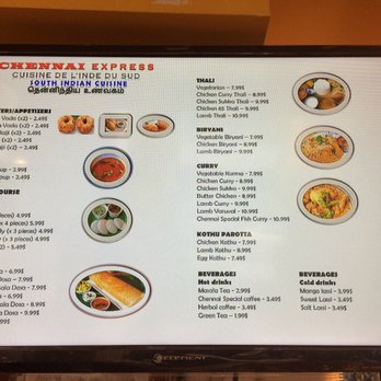 Chennai Express - Menu - Indian Near Me - Montreal, Quebec