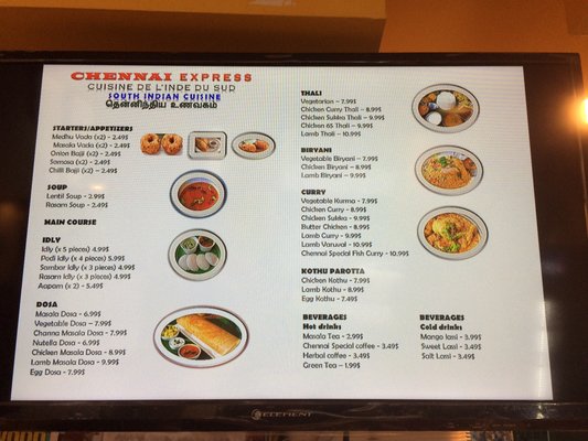 Menu photo 4 Chennai Express Montreal, QC