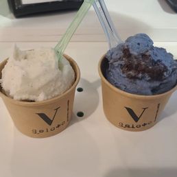 Vanilla and cookie monster. Literally the best Gelato I've ever had in my life.
