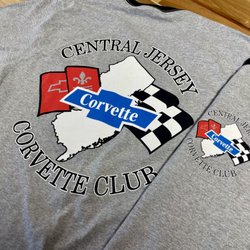 2K Printing & Promotions - Custom screen printed raglan t-shirts for the New Jersey Corvette Club!