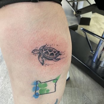 Pussycat Tattoo - Turtle is done by Nate. - Tattoo Near Me - Portland, Oregon Pussycat Tattoo - Turtle is done by Nate. - Tattoo Near Me - Portland, Oregon