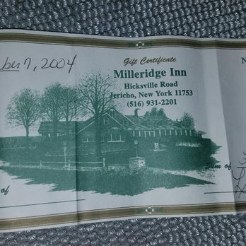The Milleridge Inn - This Gift Certificate has no expiration date! - American Near Me - Jericho, New York