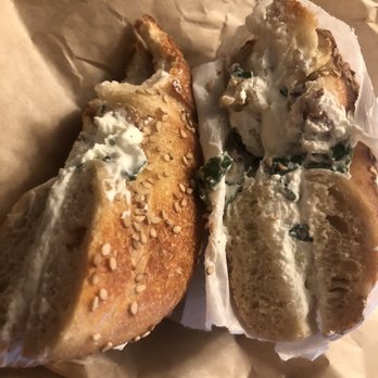 Bagel Union - Sesame with chive cc. So good. - Bagels Near Me - Webster Groves, Missouri