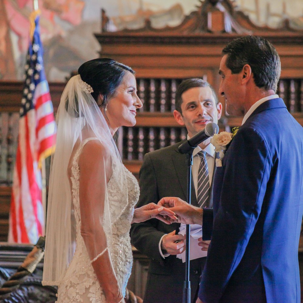 Santa Barbara Courthouse - Mural Room.  Thank you, Officiant Eric!
