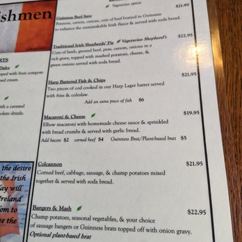 The Irishmen - Entrée menu. - Irish Pub Near Me - Everett, Washington The Irishmen - Entrée menu. - Irish Pub Near Me - Everett, Washington