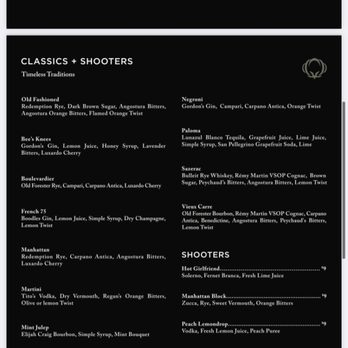 The Cotton Room - Menu 2 - Cocktail Bars Near Me - Charlotte, North Carolina The Cotton Room - Menu 2 - Cocktail Bars Near Me - Charlotte, North Carolina